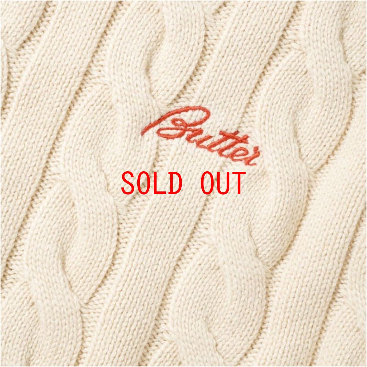 画像7: Cable Knit One Point Sweater クルーネック ニット セーター Bone White (7)