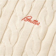 画像7: Cable Knit One Point Sweater クルーネック ニット セーター Bone White (7)