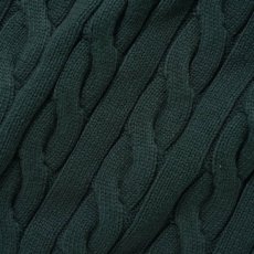 画像4: Cable Knit One Point Sweater クルーネック ニット セーター Forest Green (4)
