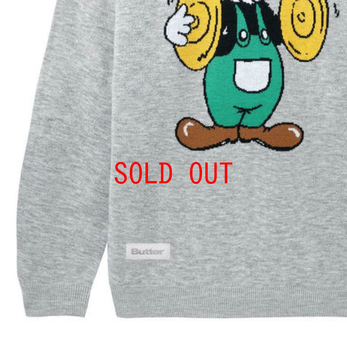 画像3: Cymbals Crewneck Knit Sweater クルーネック ニット セーター Heather Grey (3)