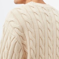 画像5: Cable Knit One Point Sweater クルーネック ニット セーター Bone White (5)