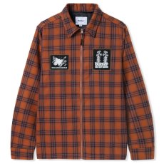 画像1: Melody Plaid Zip Overshirt プレイド チェック シャツ ジャケット (1)