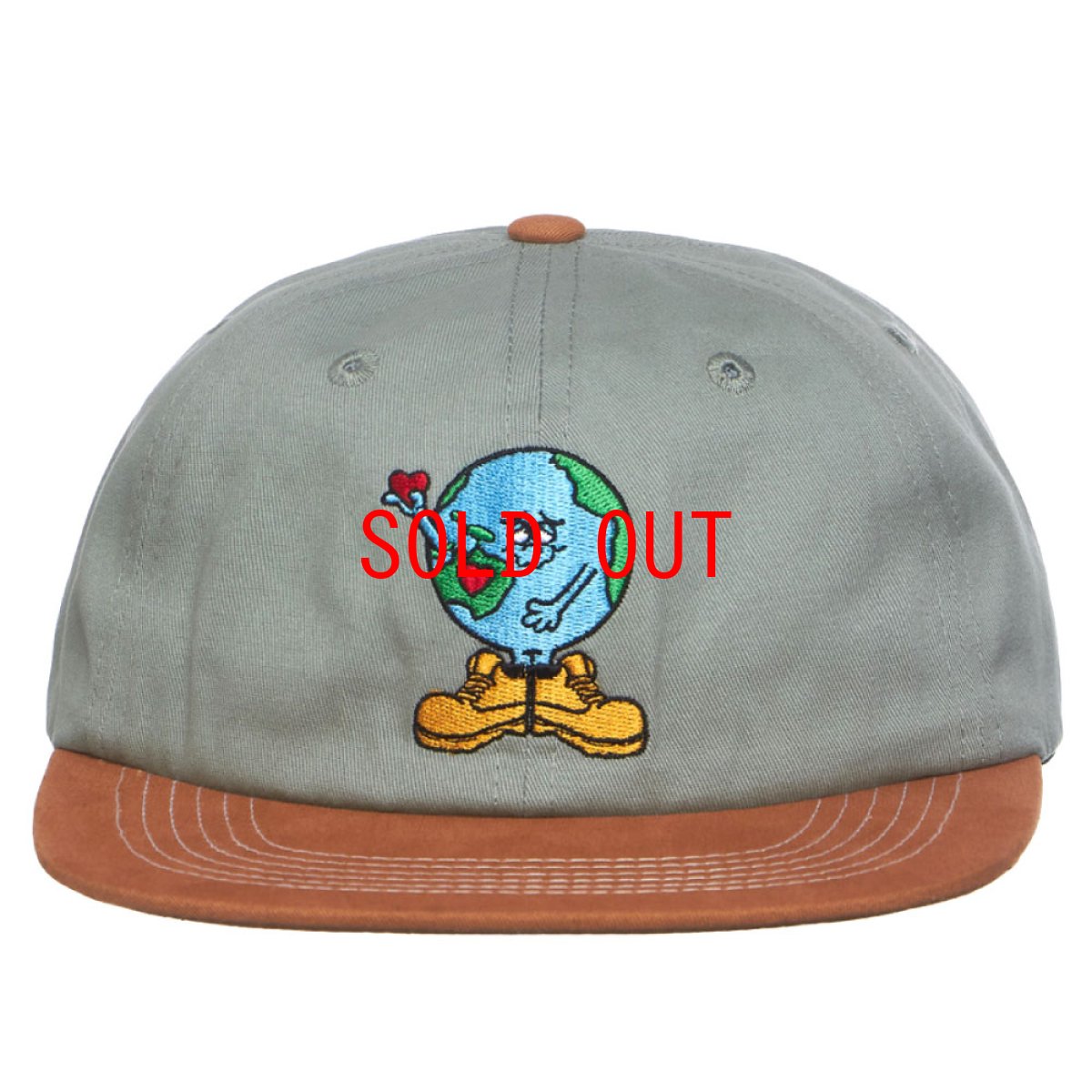 画像3: Timbo 6 Panel Cap ロゴ パネル キャップ 帽子 Sage Brown (3)