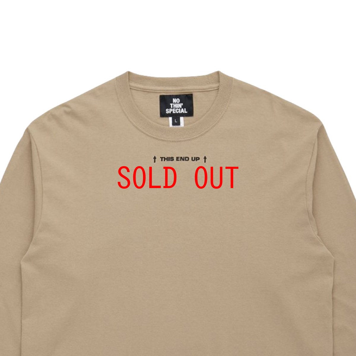 画像4: End Up L/S Tee 長袖 Tシャツ グラフィック Sand Beige (4)