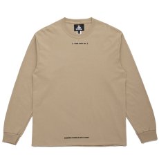 画像2: End Up L/S Tee 長袖 Tシャツ グラフィック Sand Beige (2)