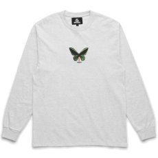 画像1: Ecstasy L/S Tee バタフライ 長袖 Tシャツ White (1)