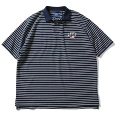 画像2: Old Glory Arch Logo Striped S/S Polo Shirt 半袖 ボーダー ポロシャツ Navy (2)