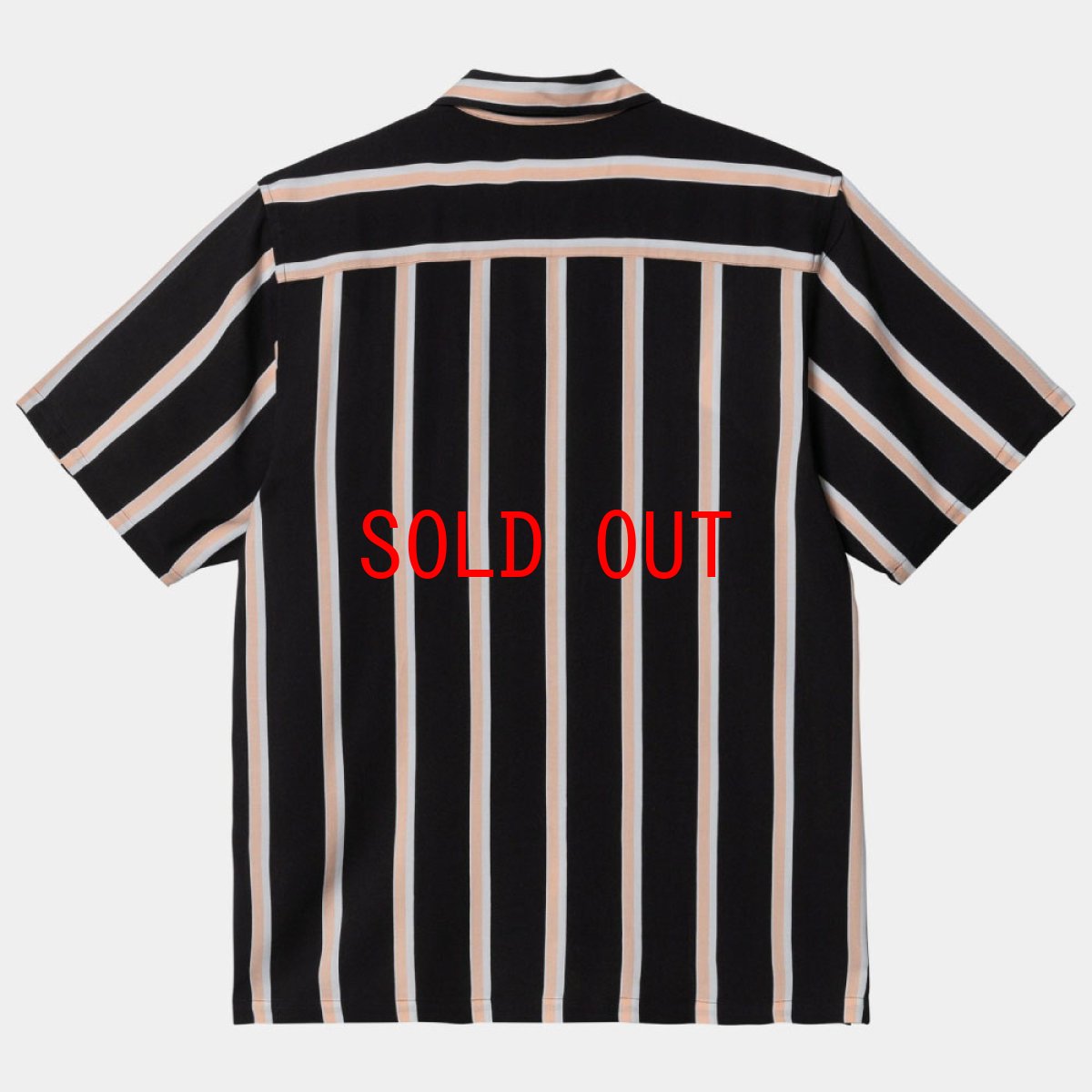 画像3: Gelder S/S Stripe Shirt 半袖 ストライプ オープン カラーシャツ (3)