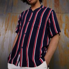 画像1: Gelder S/S Stripe Shirt 半袖 ストライプ オープン カラーシャツ (1)