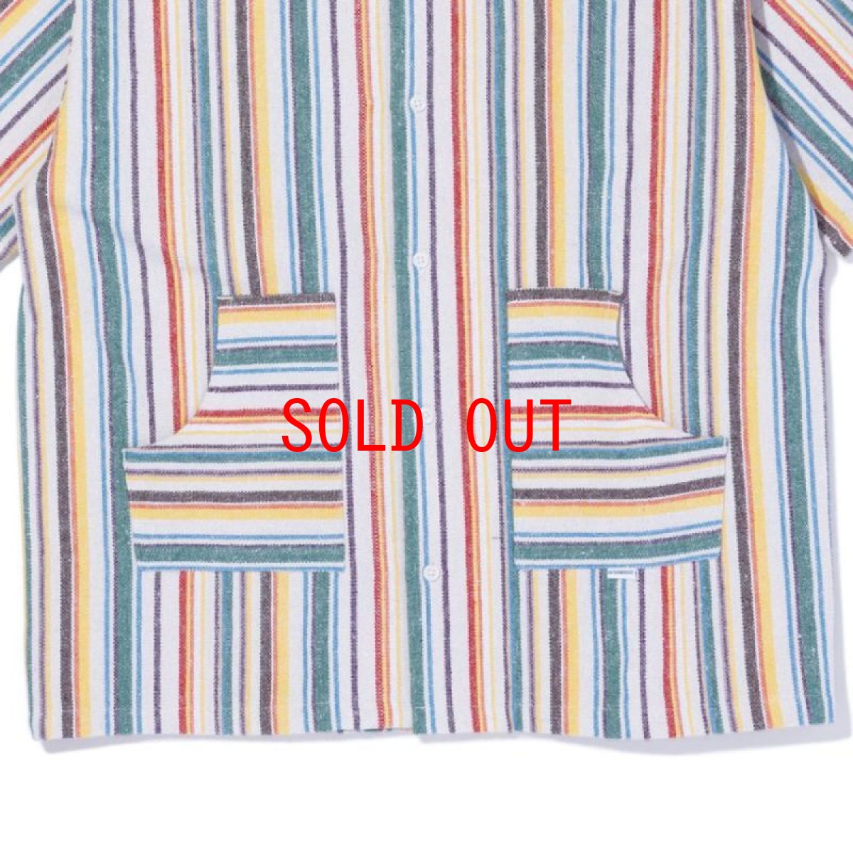 画像5: Summer Trippin S/S Stripe Shirt Natural ストライプ オープン カラー メキシカン 半袖 シャツ (5)