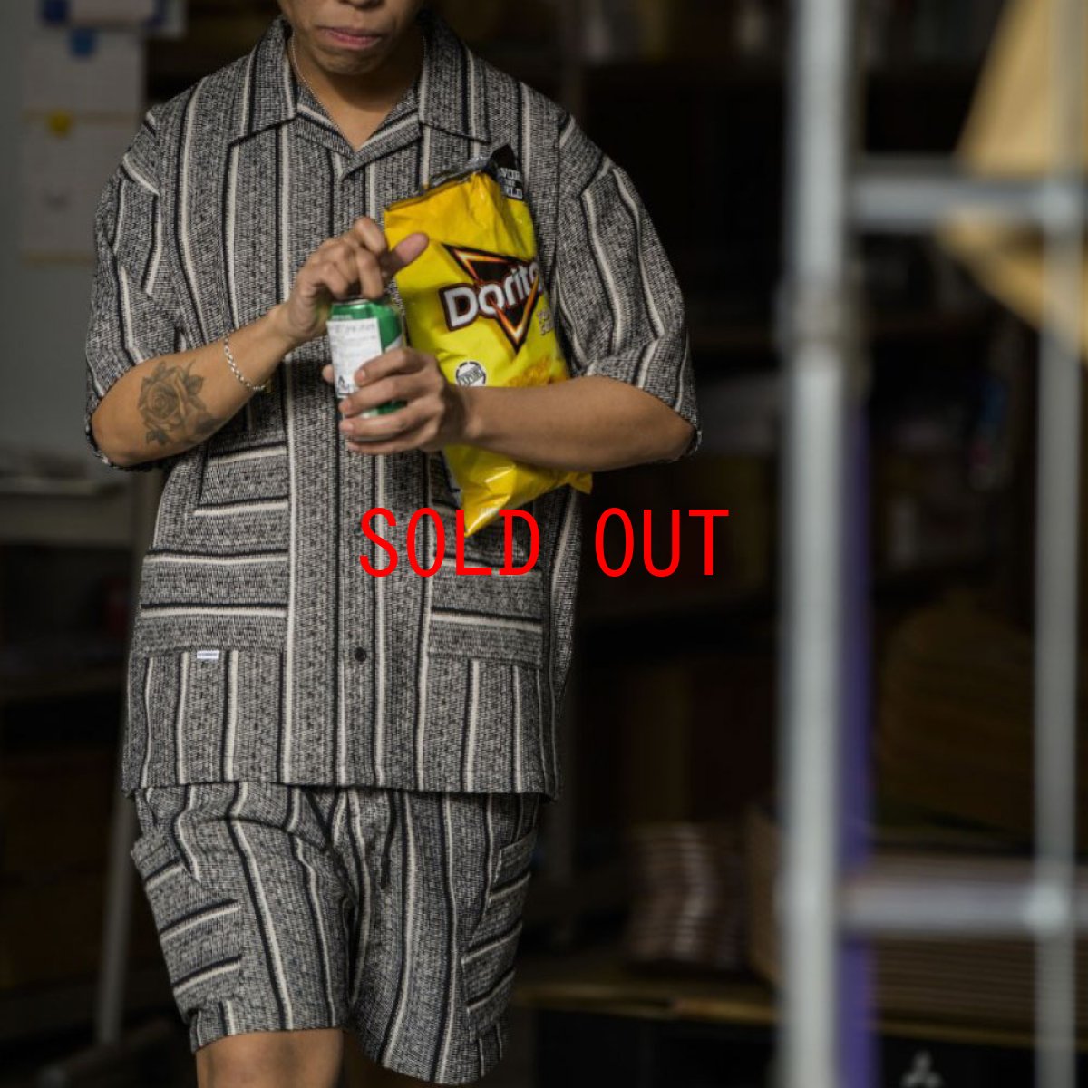 画像8: Summer Trippin S/S Stripe Shirt Natural ストライプ オープン カラー メキシカン 半袖 シャツ (8)