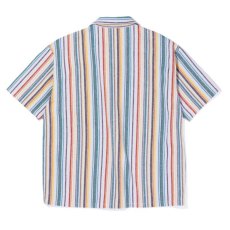 画像2: Summer Trippin S/S Stripe Shirt Natural ストライプ オープン カラー メキシカン 半袖 シャツ (2)