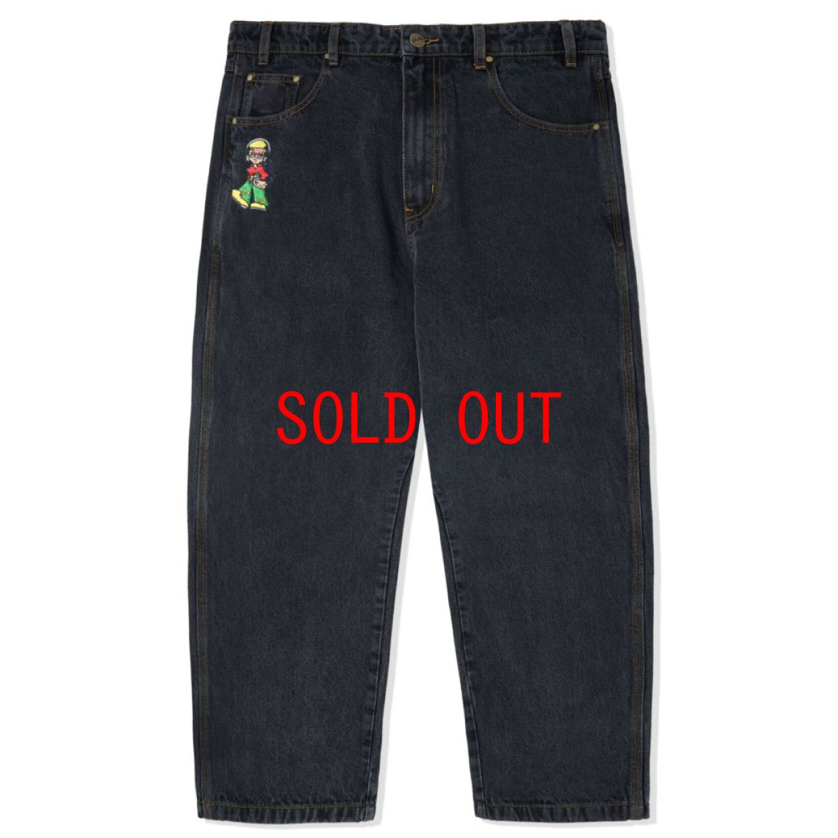 画像2: Bass Denim Baggy Pants デニム バギー パンツ (2)