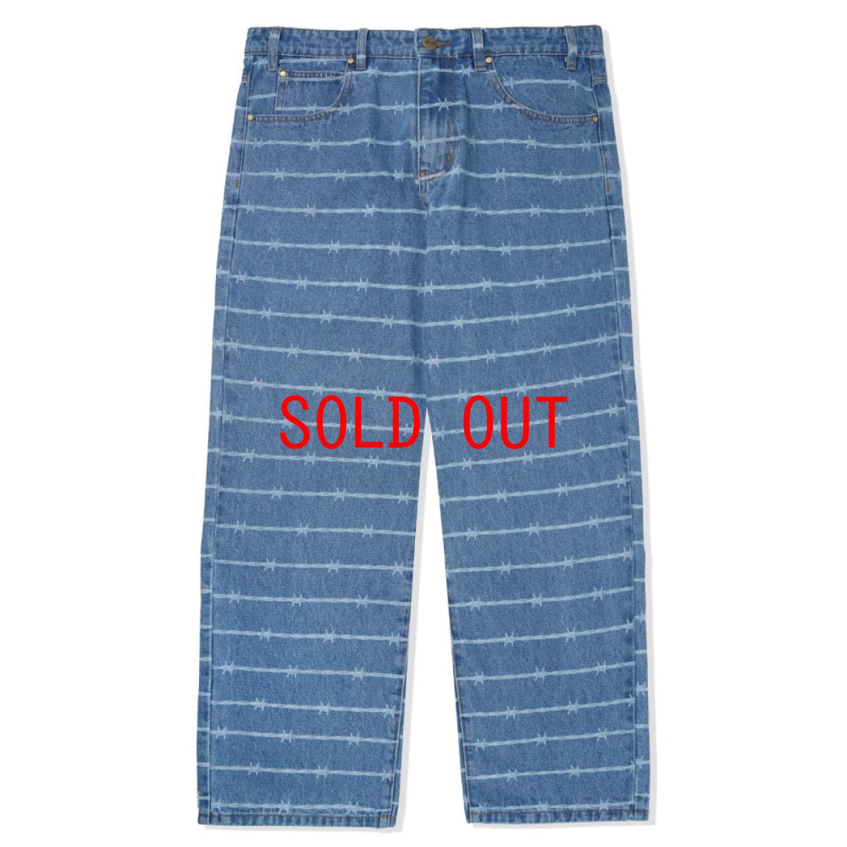 画像2: Barbwire Denim Baggy Pants デニム バギー パンツ (2)