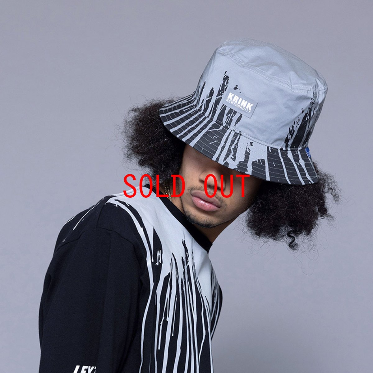 画像3: × KRINK Reflector Dripping Bucket Hat クリンク リフレクター ドリッピング バケット ハット (3)