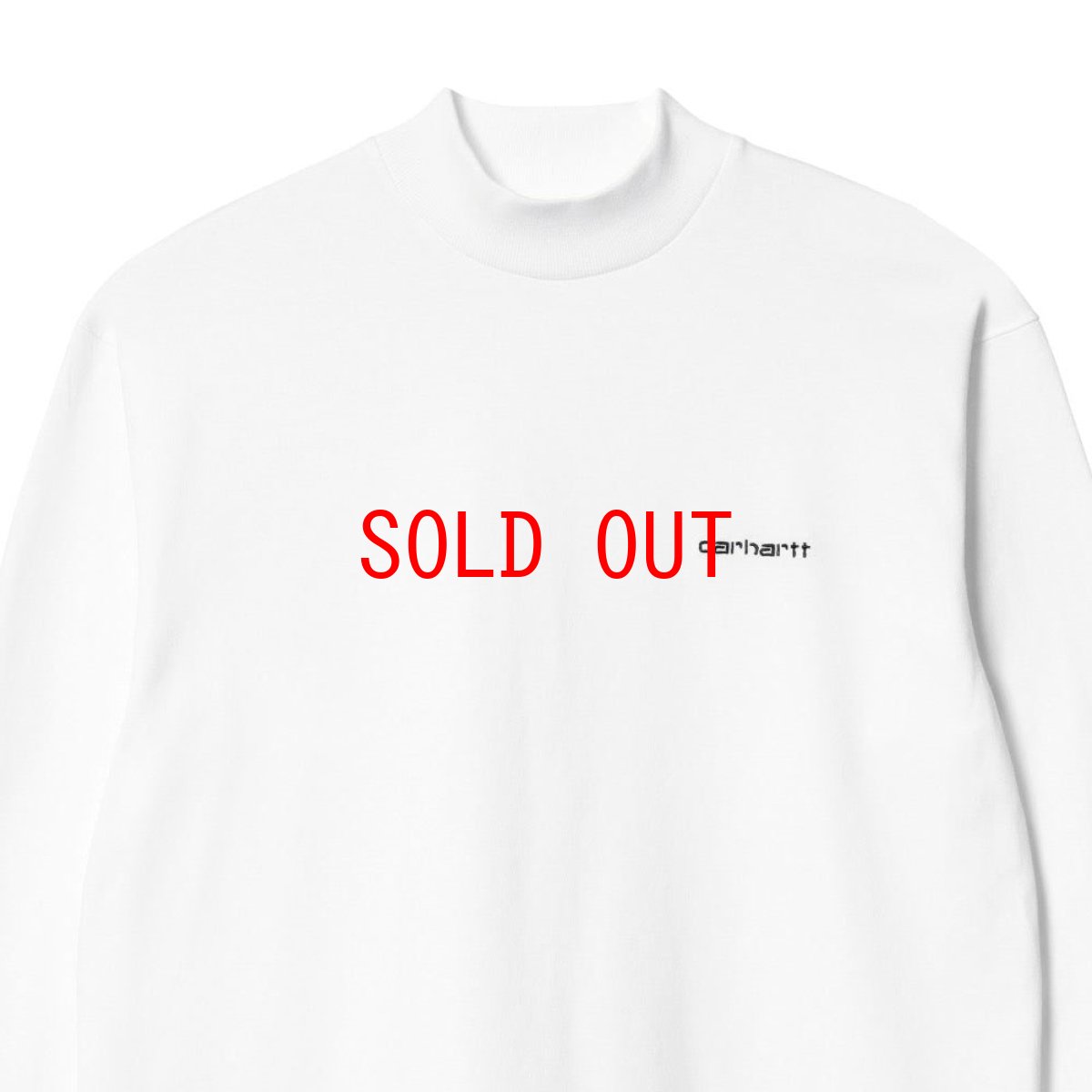 画像5: Mockneck embroidery L/S Script Logo Tee 刺繍 長袖 Tシャツ モック ネック  (5)