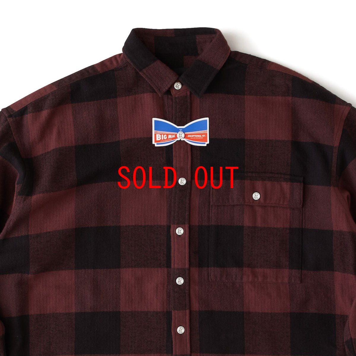 画像9: × Big Mac Buffalo L/S Block Check Shirt 長袖 ネルシャツ ブロック チェック コラボレーション シャツ (9)