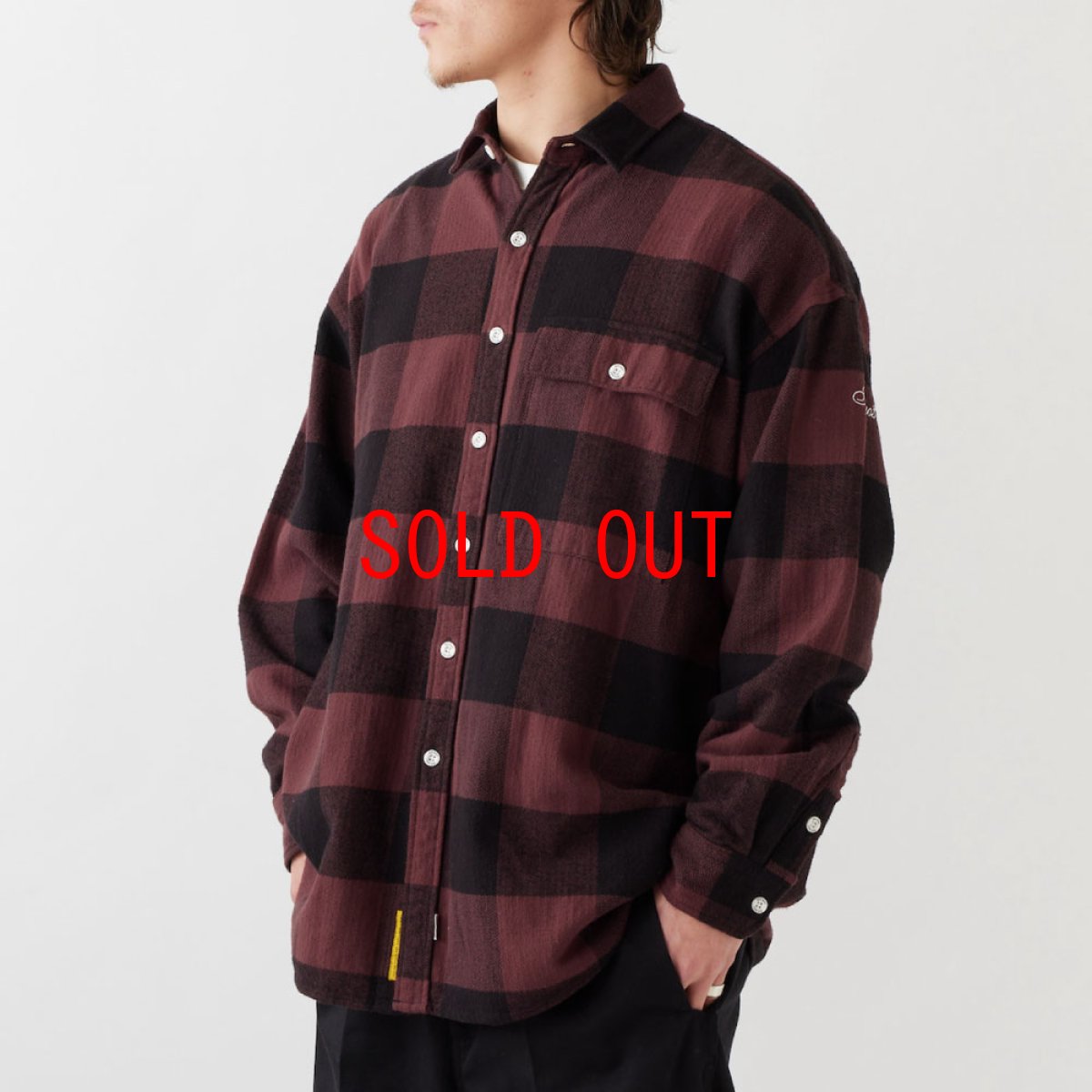 画像4: × Big Mac Buffalo L/S Block Check Shirt 長袖 ネルシャツ ブロック チェック コラボレーション シャツ (4)