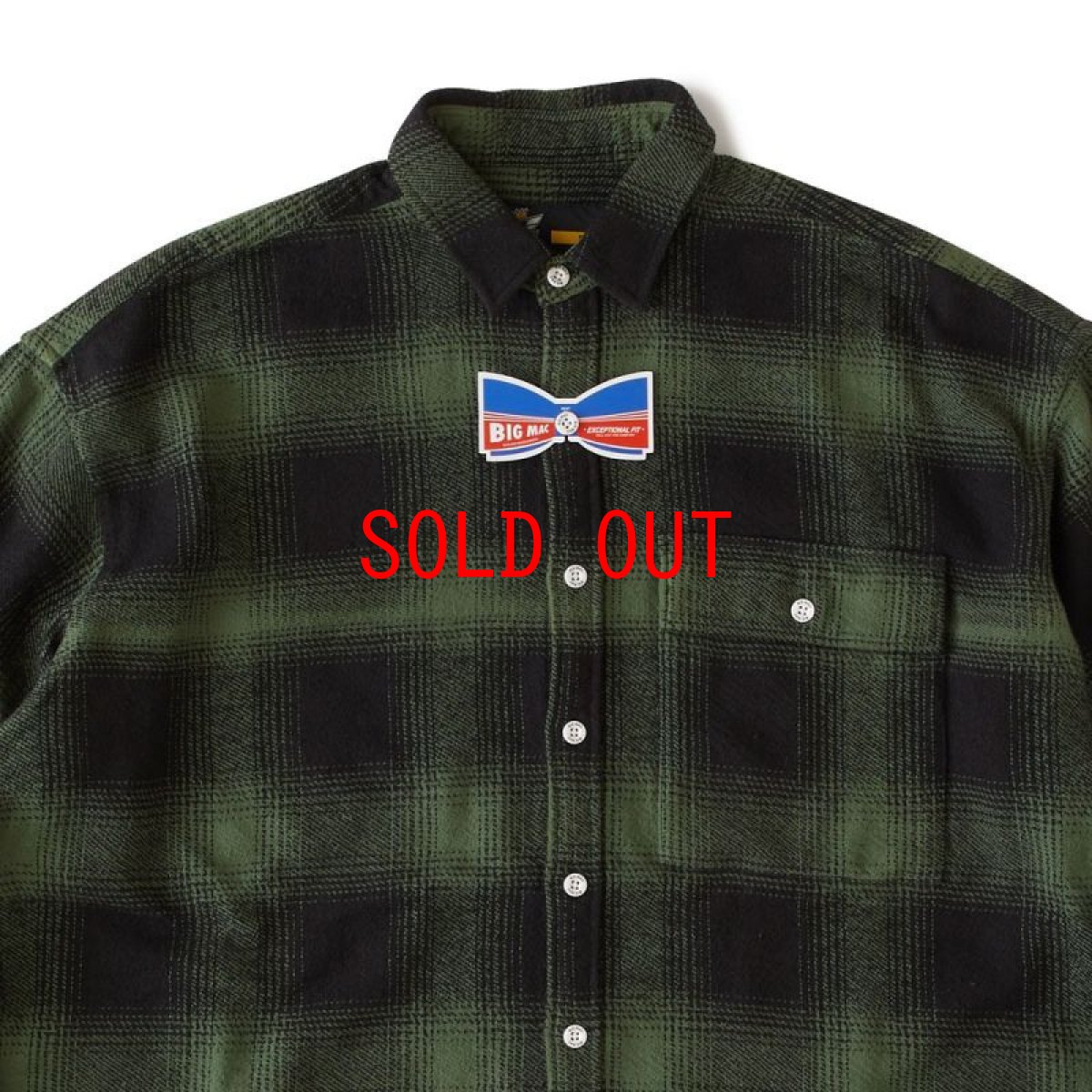画像9: × Big Mac Shadow L/S Ombre Check Shirt 長袖 ネルシャツ オンブレ チェック コラボレーション シャツ (9)