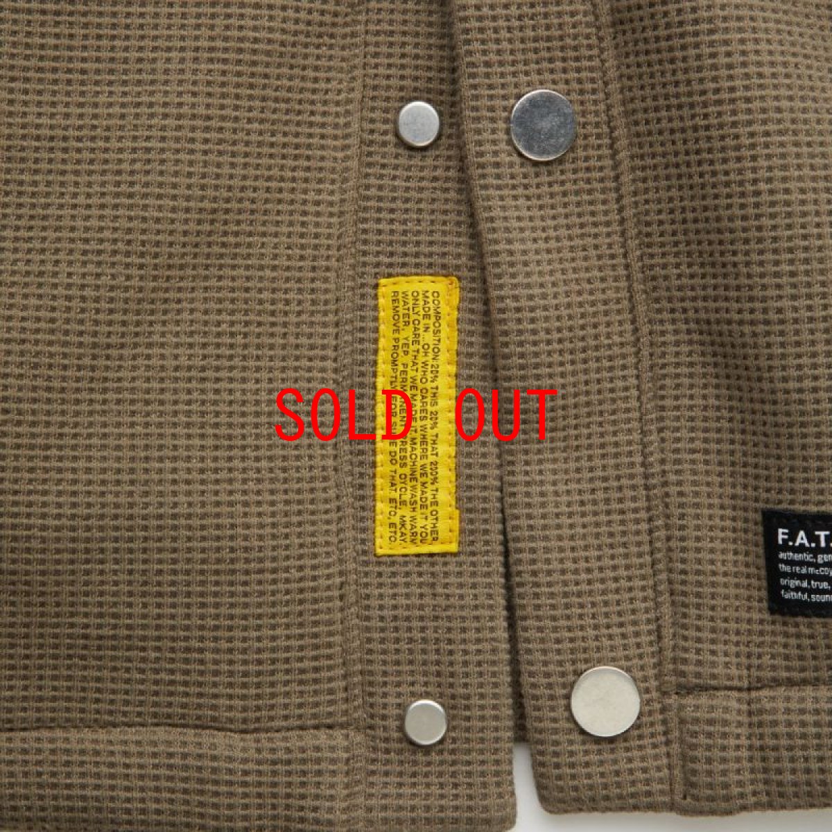 画像6: WAFFGAN Solid Waffle Cardigan ソリッド ワッフル スナップ カーディガン (6)