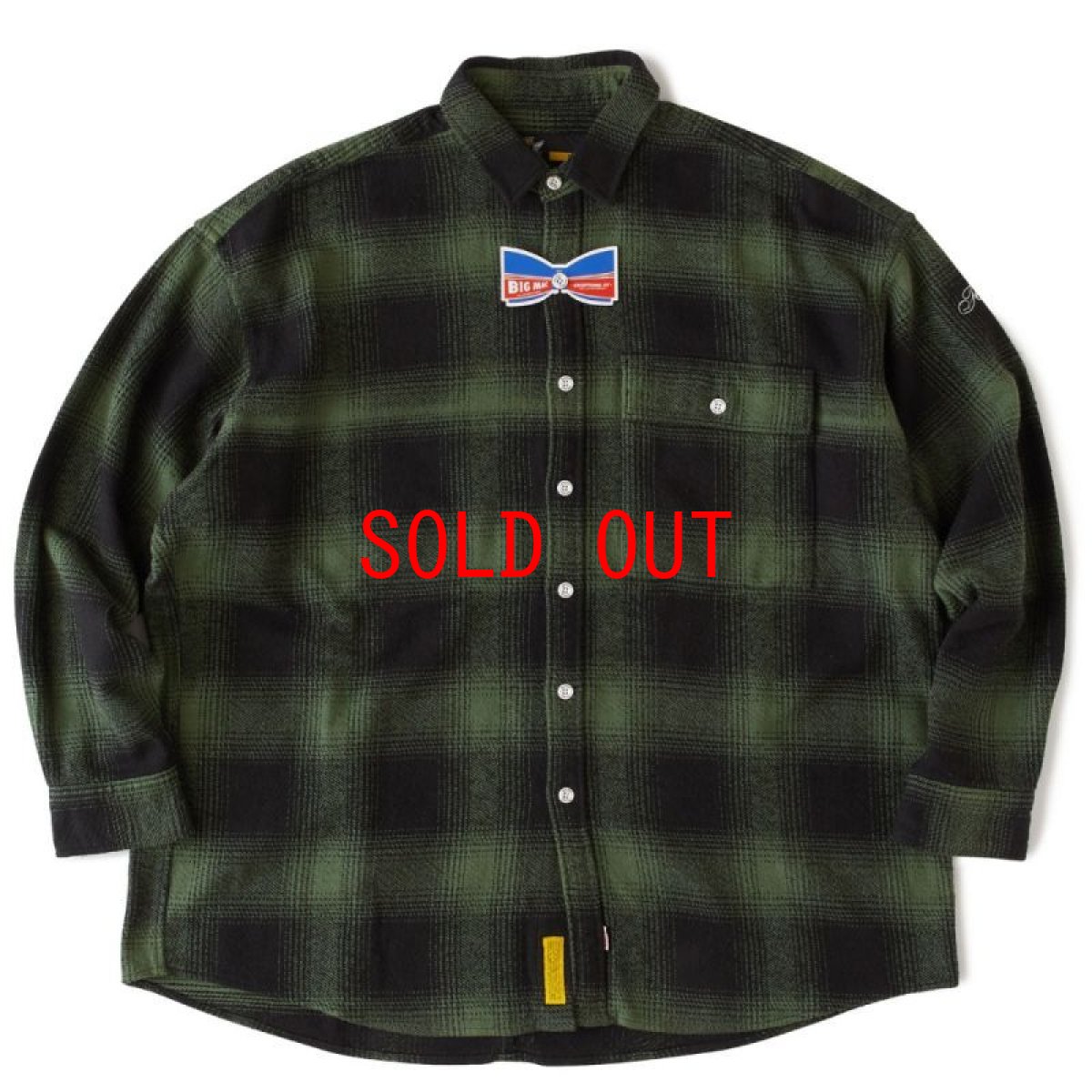 画像1: × Big Mac Shadow L/S Ombre Check Shirt 長袖 ネルシャツ オンブレ チェック コラボレーション シャツ (1)