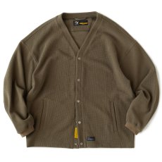 画像2: WAFFGAN Solid Waffle Cardigan ソリッド ワッフル スナップ カーディガン (2)