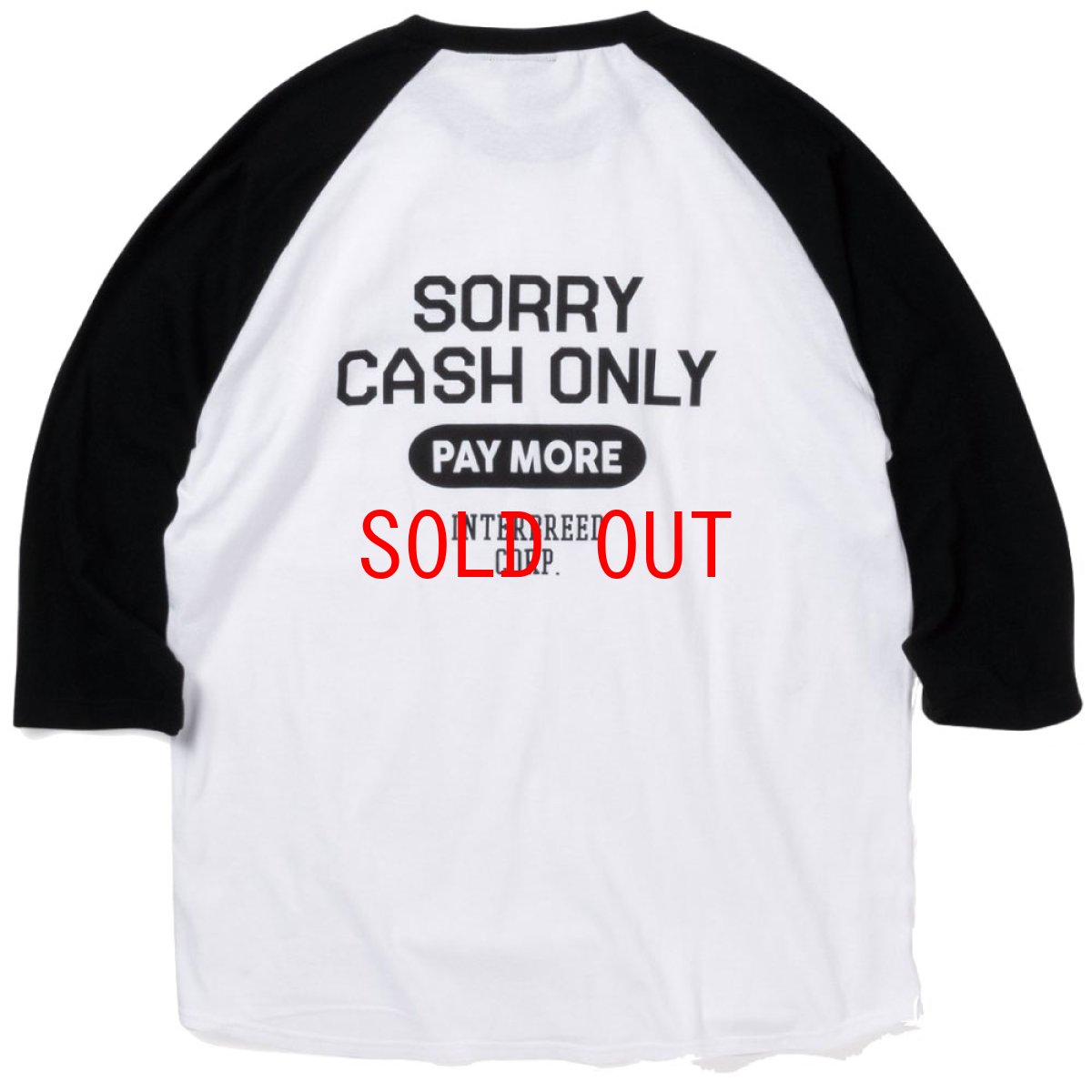 画像3: Money Games 3/4 Tee WHT BLK 7分袖 ラグラン ベースボール Tシャツ (3)