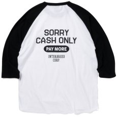 画像3: Money Games 3/4 Tee WHT BLK 7分袖 ラグラン ベースボール Tシャツ (3)