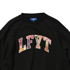 画像2: Patchwork Arch Logo Embroidery Crew Neck Sweatshirt ロゴ チェック パッチ ワーク クルーネック スウェット (2)