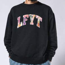 画像3: Patchwork Arch Logo Embroidery Crew Neck Sweatshirt ロゴ チェック パッチ ワーク クルーネック スウェット (3)