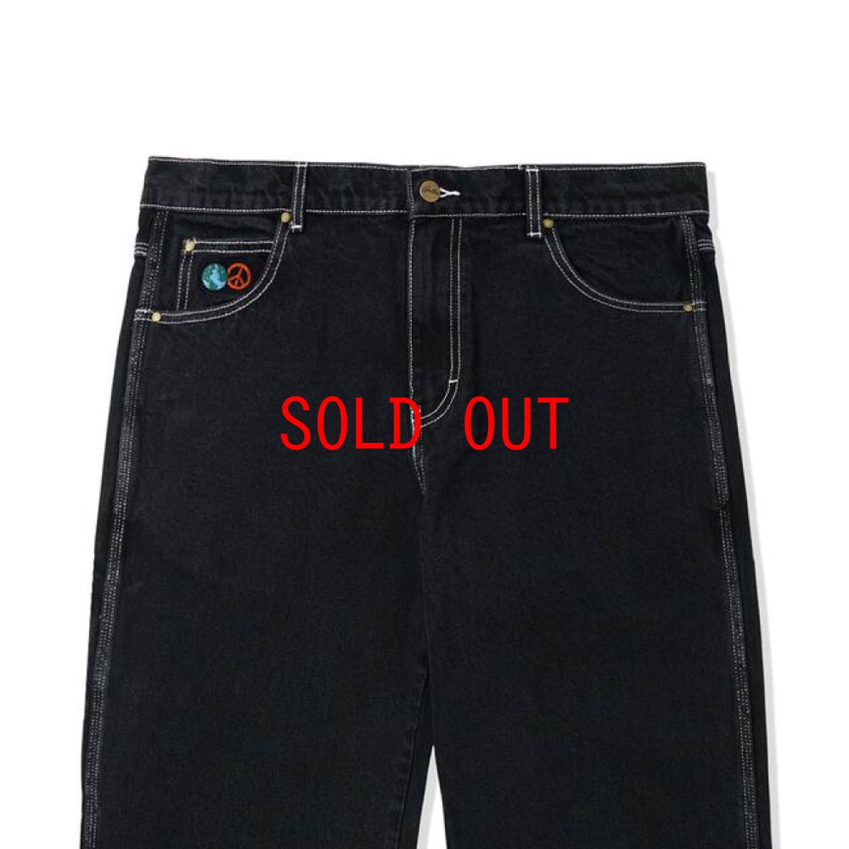 画像4: World Peace Denim Jeans Baggy Pants ワールド ピース バギー デニム (4)