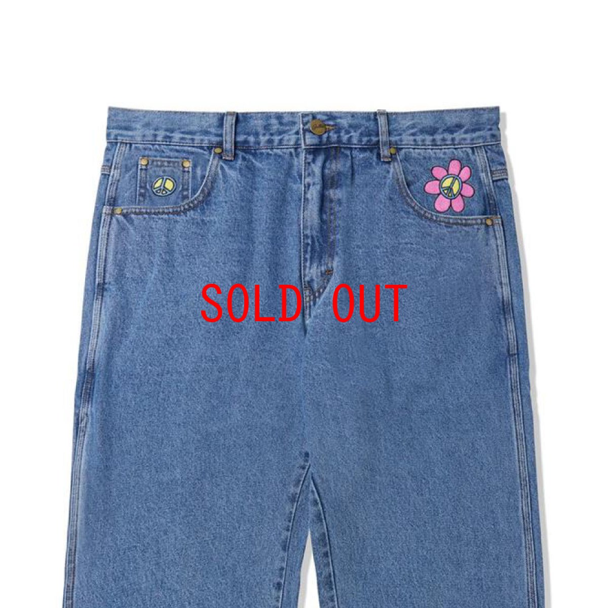 画像4: Flower Denim Jeans Relaxed フラワー デニム リラックス パンツ (4)