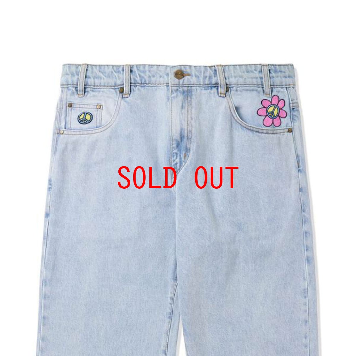 画像4: Flower Denim Jeans Relaxed フラワー デニム リラックス パンツ (4)