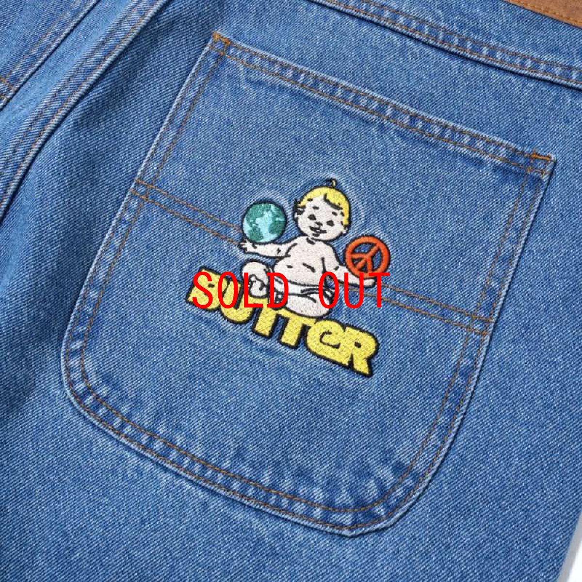 画像6: World Peace Denim Jeans Baggy Pants ワールド ピース バギー デニム (6)