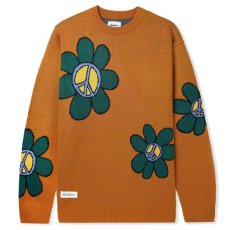 画像1: Flowers Knit Sweater フラワー クルーネック ニット セーター (1)