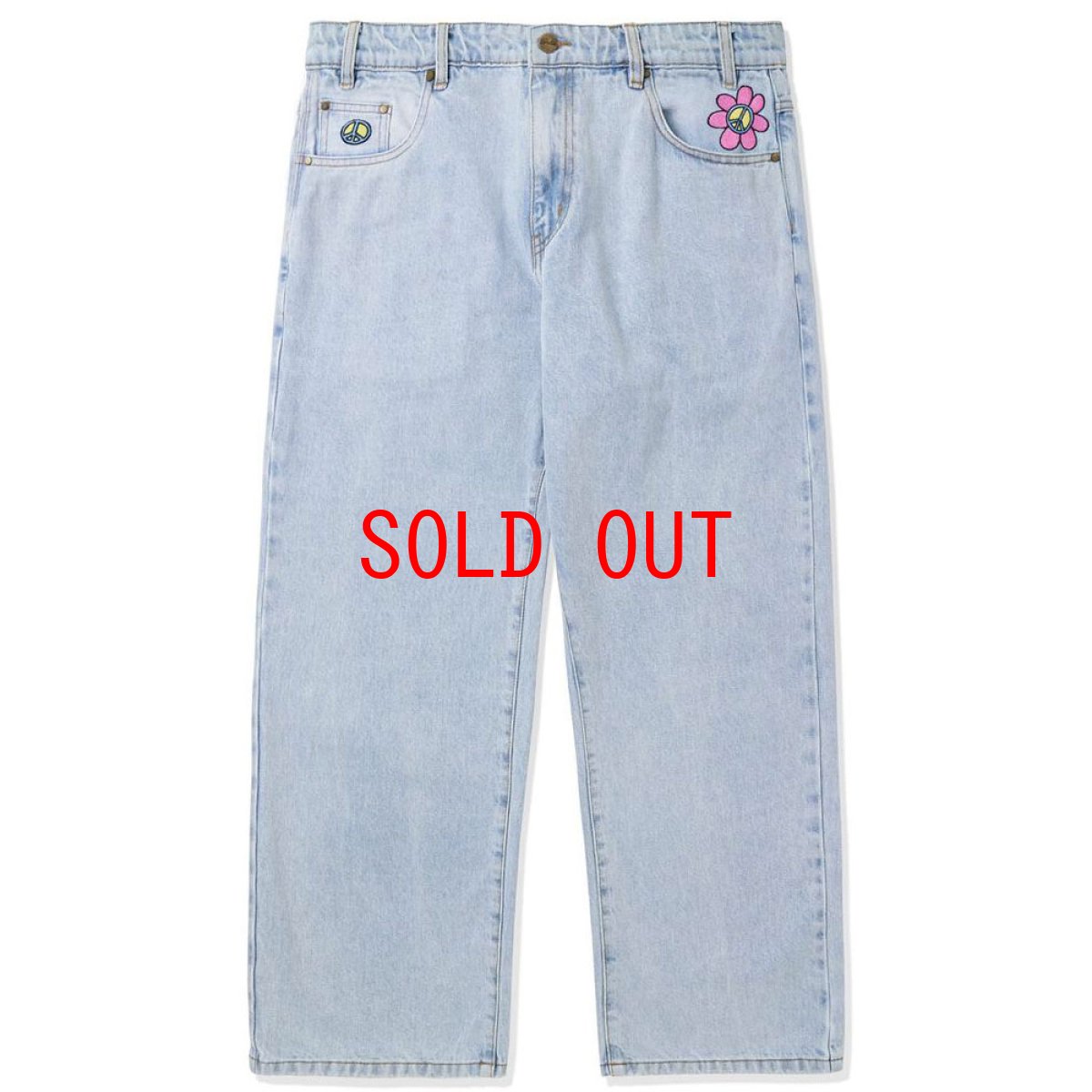 画像2: Flower Denim Jeans Relaxed フラワー デニム リラックス パンツ (2)