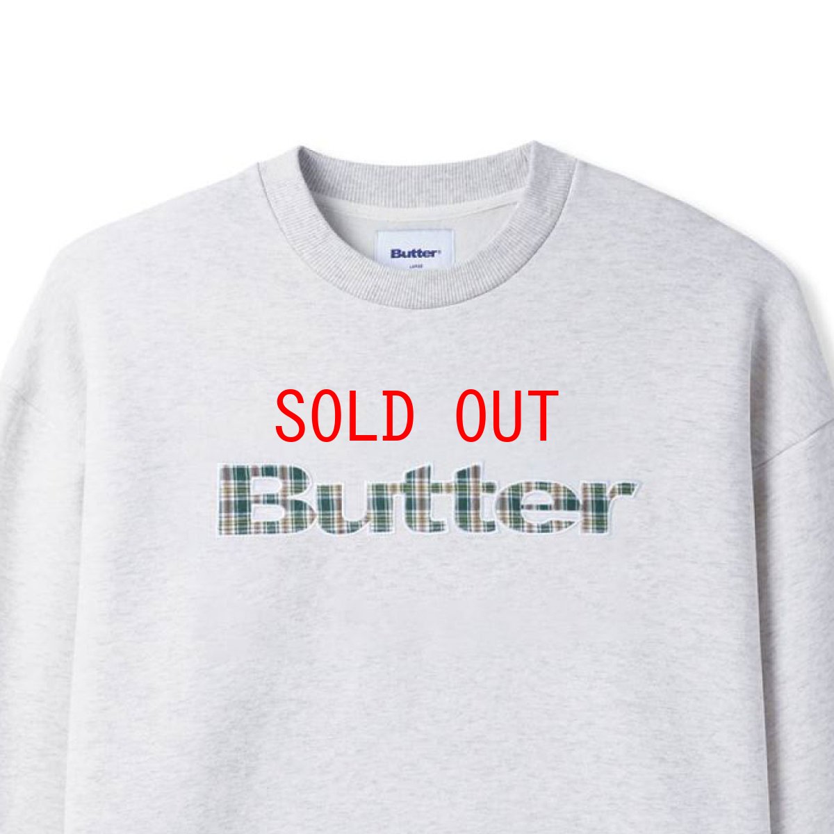 画像3: Plaid Applique Logo Crewneck Sweatshirt アップリケ クルーネック スウェット シャツ (3)