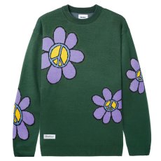 画像2: Flowers Knit Sweater フラワー クルーネック ニット セーター (2)