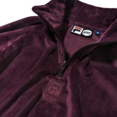 画像7: × FILA Heritage Velour Half Zip Pullover Shirt フィラ ハーフ ジップ ベロア プルオーバー シャツ (7)