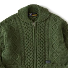 画像7: Fancouvor Cardigan OLV カウチン リラックス ケーブル ニット (7)