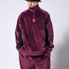 画像8: × FILA Heritage Velour Half Zip Pullover Shirt フィラ ハーフ ジップ ベロア プルオーバー シャツ (8)