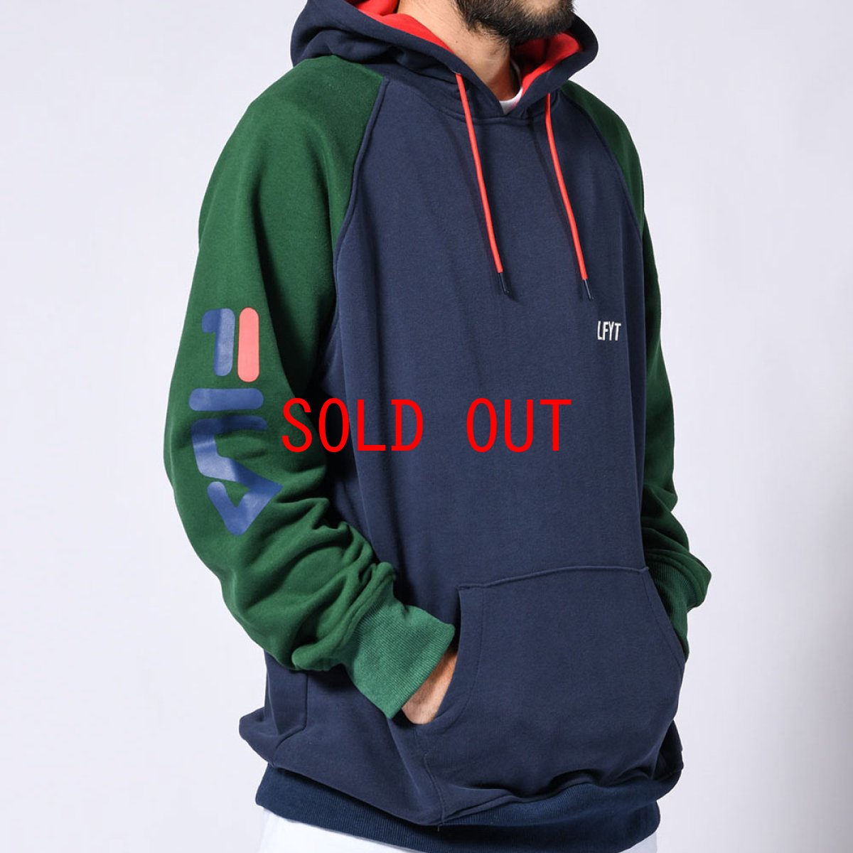 画像4: × FILA Heritage Color Block Pullover Hoodie フィラ プルオーバー スウェット フーディー (4)