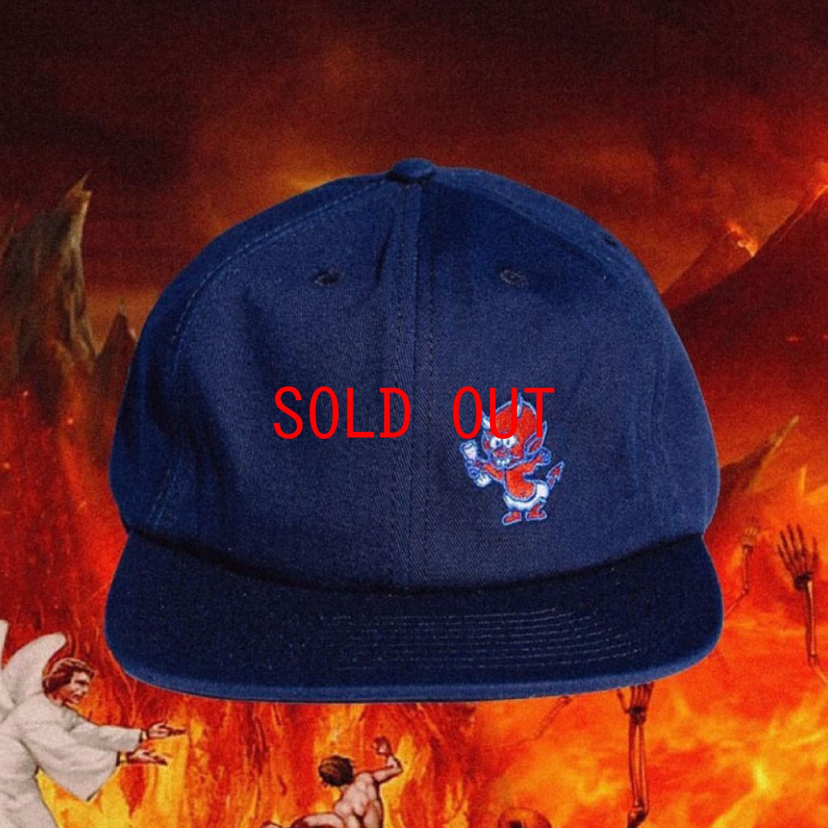 画像1: Devil Up Unstructured 6 Panel Cap CWFG ロゴ キャップ 帽子 (1)