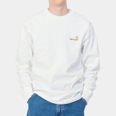 画像4: American Script L/S Tee 長袖 ロゴ Tシャツ White ホワイト (4)