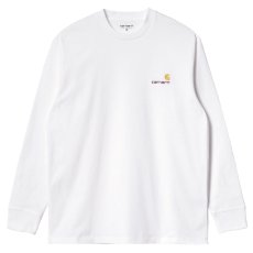 画像2: American Script L/S Tee 長袖 ロゴ Tシャツ White ホワイト (2)