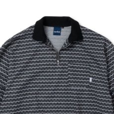 画像4: Patterned Half Zip L/S Polo Shirts Oldie Border ハーフ ジップ ポロ シャツ (4)