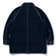 画像3: Washed Denim Country Jacket Indigo デニム カバーオール ジャケット (3)