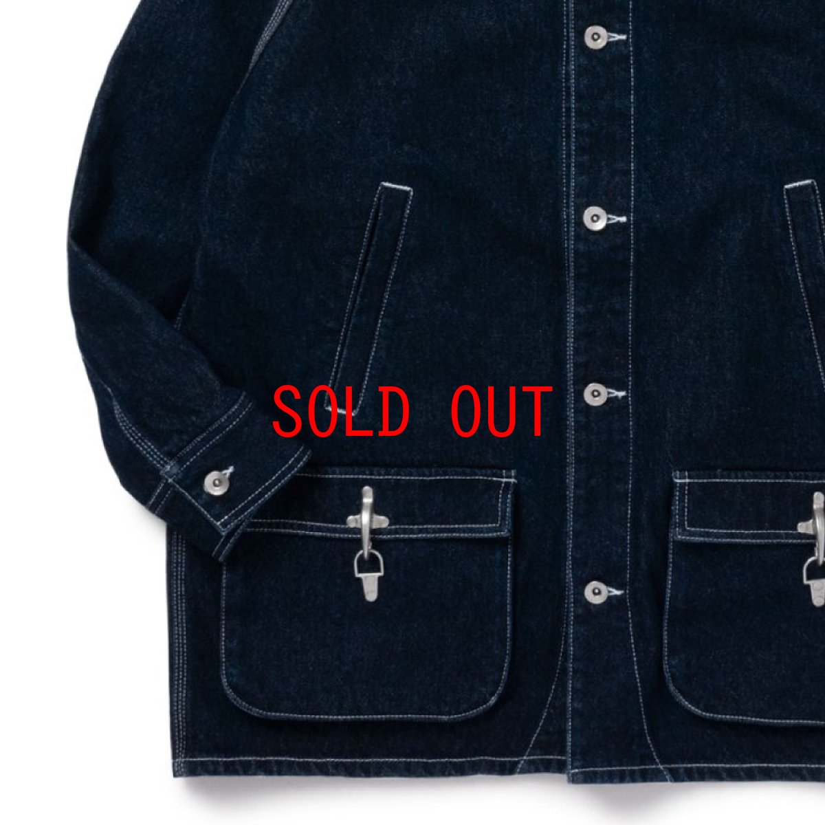 画像10: Washed Denim Country Jacket Indigo デニム カバーオール ジャケット (10)