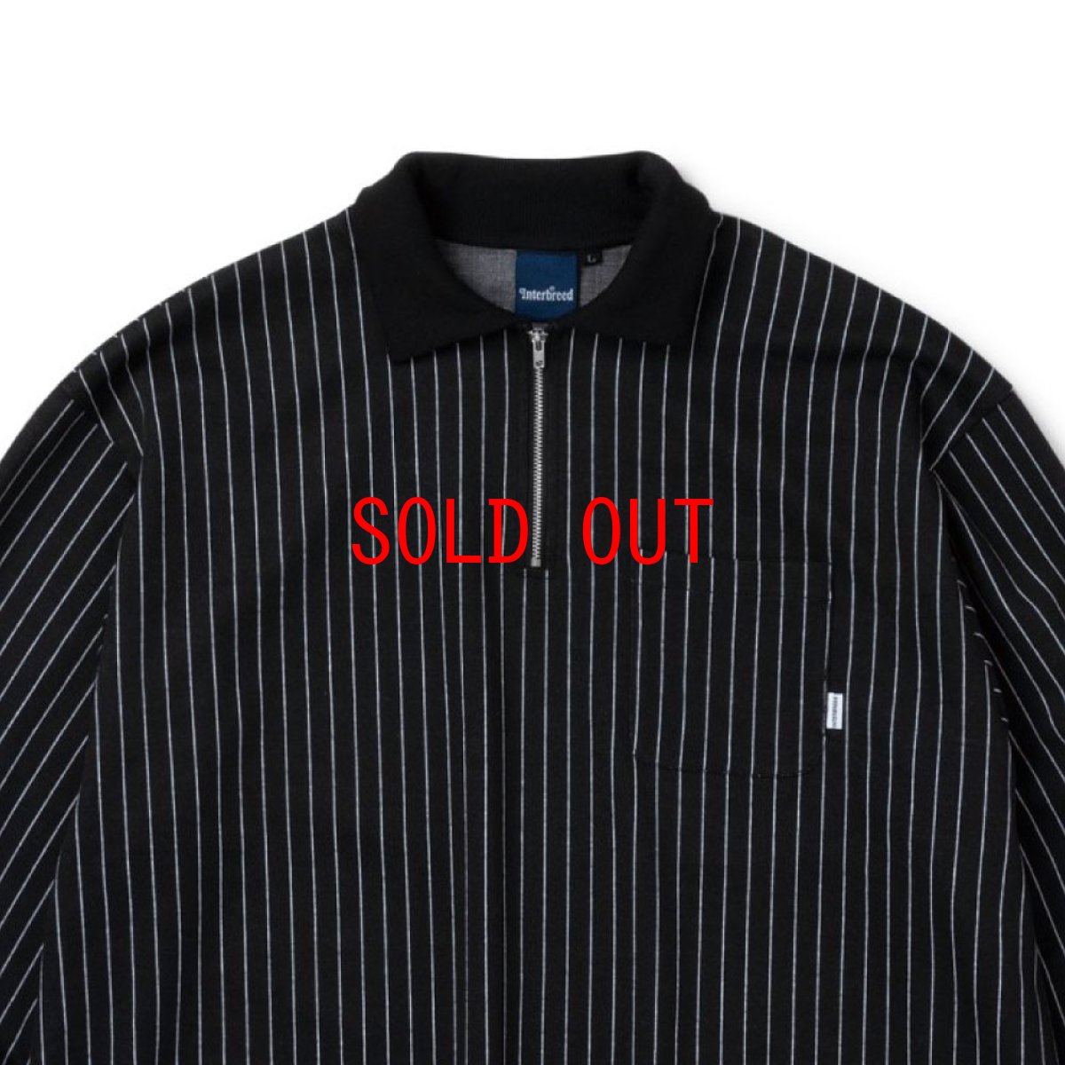 画像6: Patterned Half Zip L/S Polo Stripe ハーフ ジップ ストライプ ポロ シャツ (6)