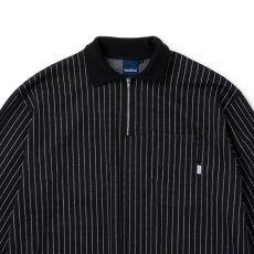 画像6: Patterned Half Zip L/S Polo Stripe ハーフ ジップ ストライプ ポロ シャツ (6)